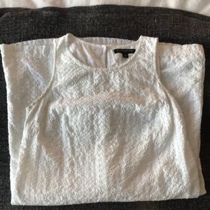 Banana Republic White Eyelet A-Line Summer Dress